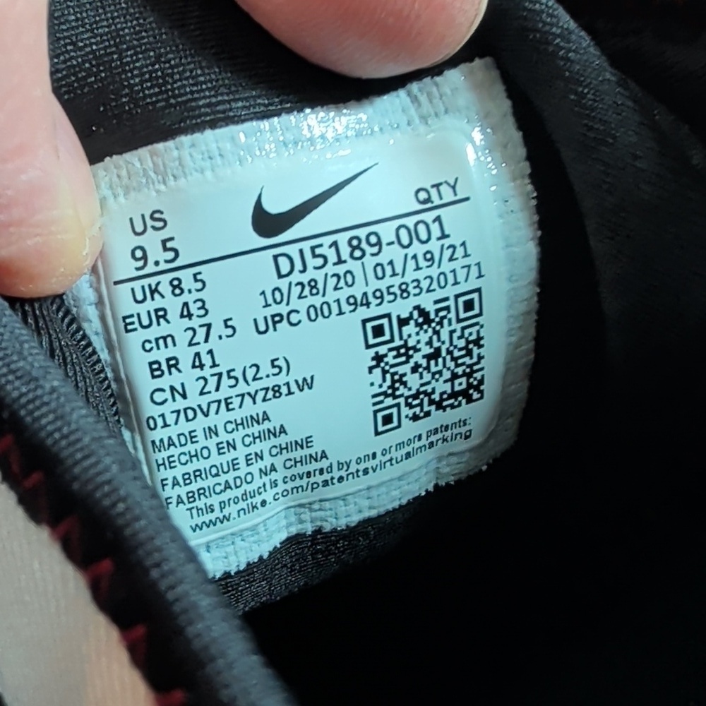 Nike Air VaporMax Griffey Spider Man Black and White Athletic Sneakers - Picture 7 of 11